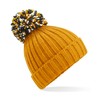 Winter hat - mod. B390:Mustard, 100% acrylic, inside, One Size